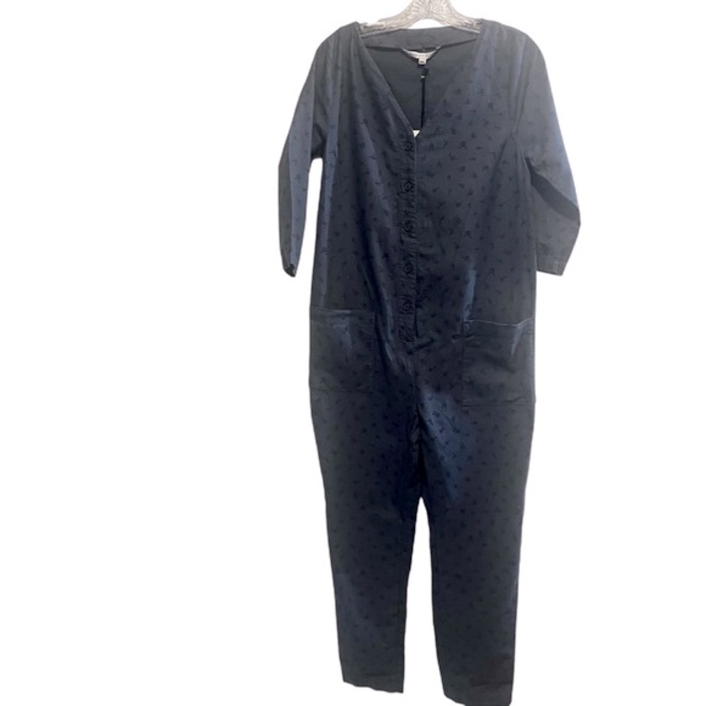 THE NINES by HATCH Button-Front Floral Maternity Jumpsuit - Picture 6 of 16